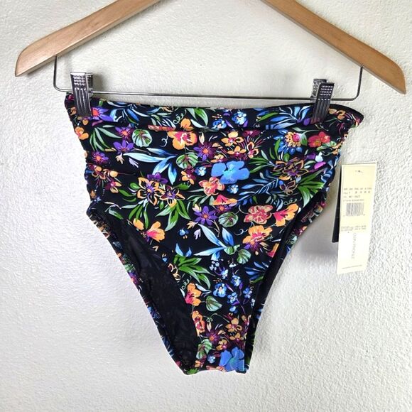 Women's Gottex One Profile Floral High-Waisted Bikini Bottom Size 08/Med - Picture 2 of 10